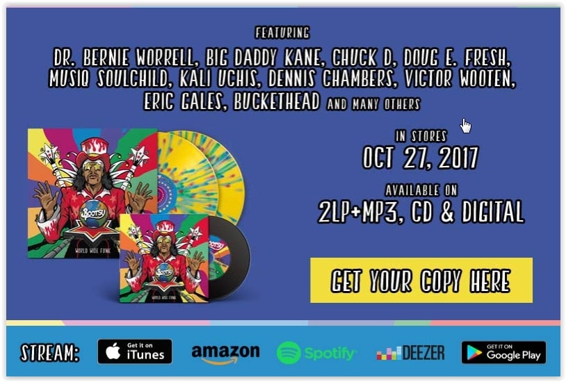 BOOTSY COLLINS " Worth My While (feat. Kali Uchis)" new song Paris Move