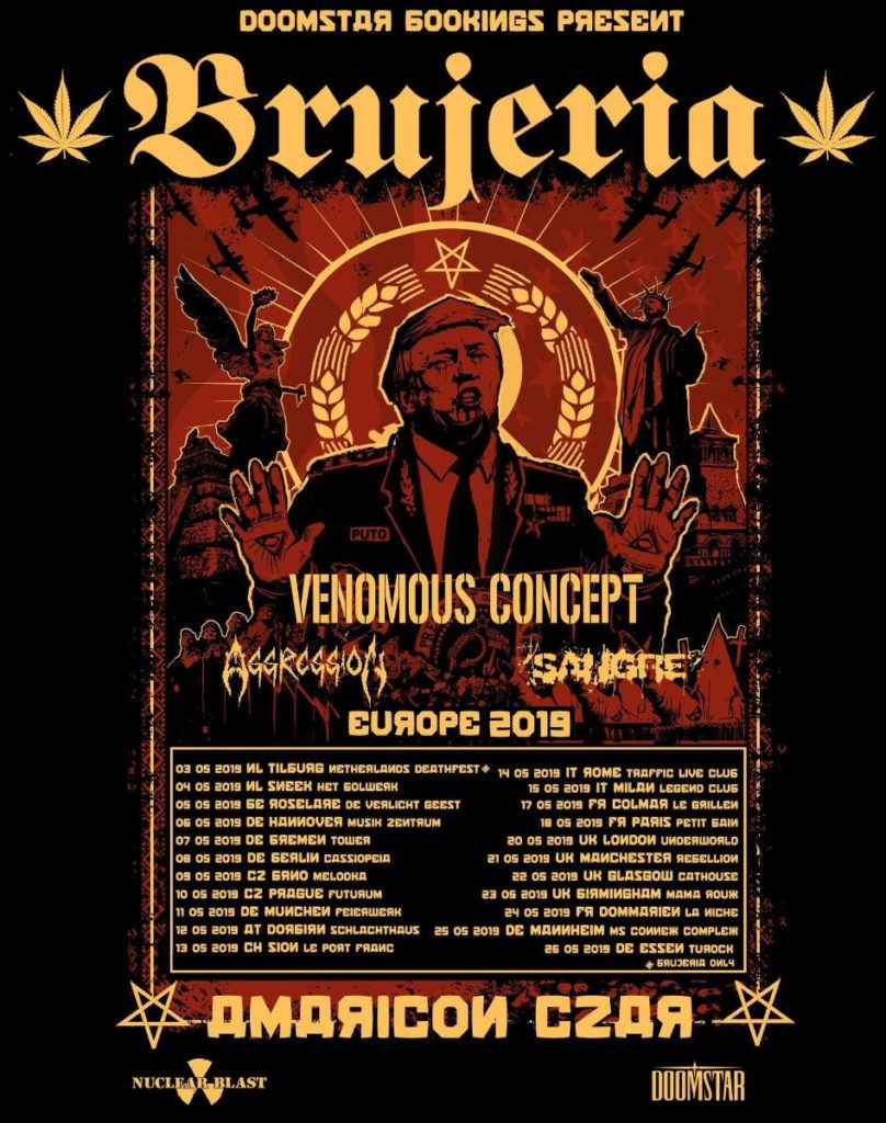 Venomous Concept European tour dates with Brujeria Paris Move