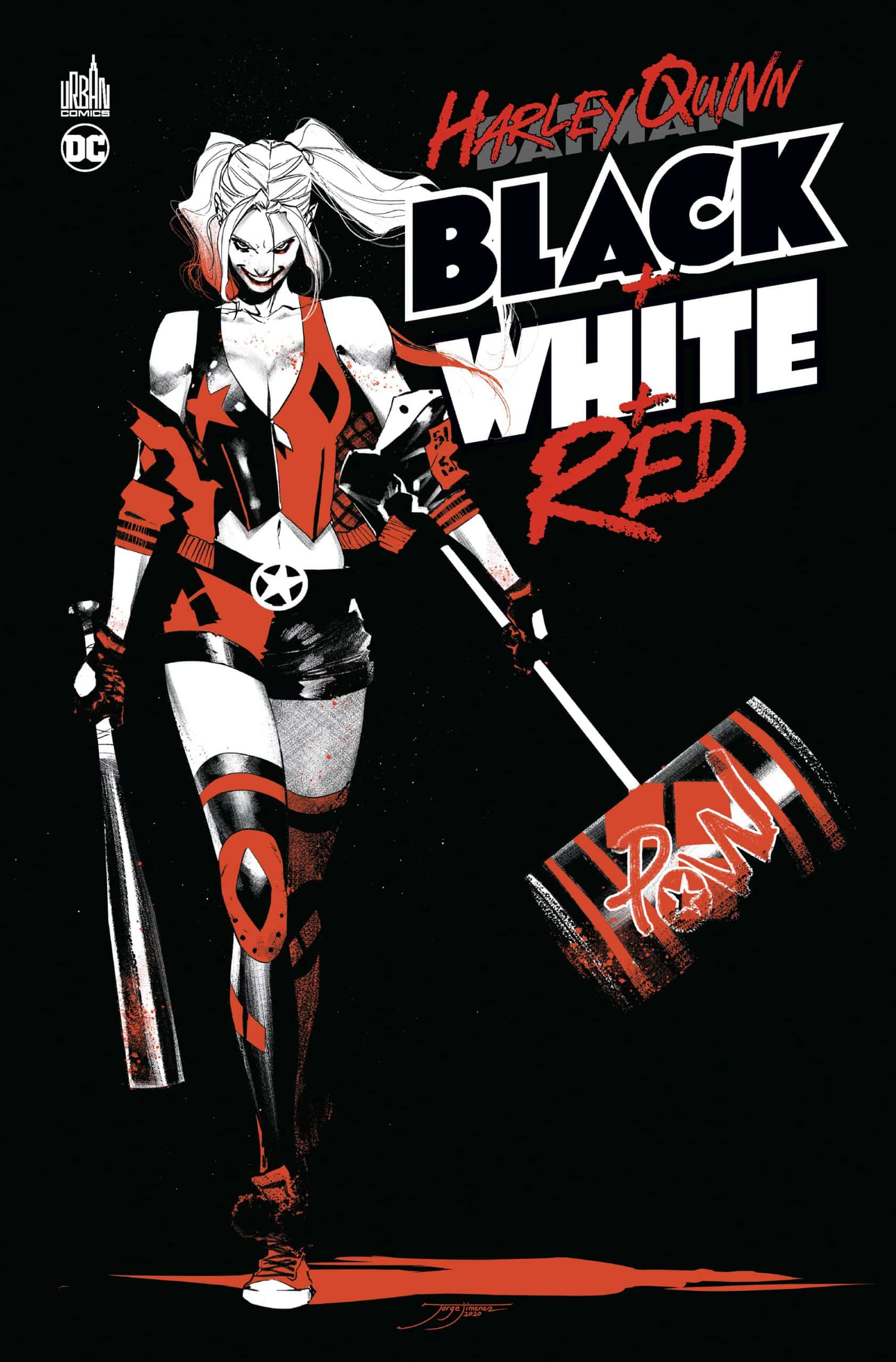 HARLEY QUINN - BLACK + WHITE + RED