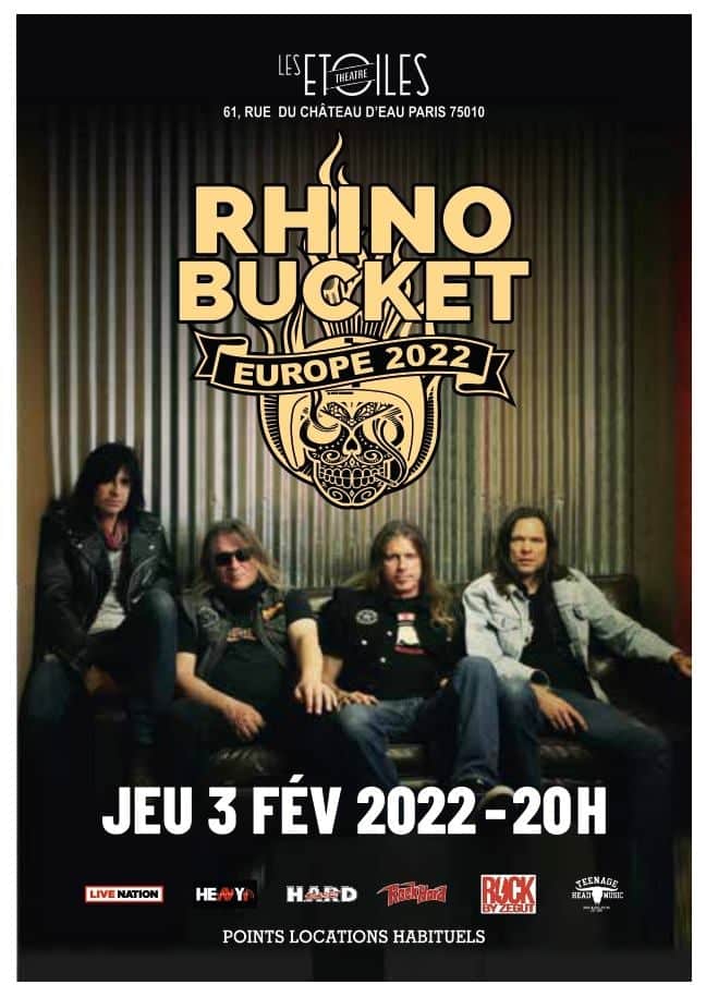 Concert Rhino Bucket à Paris le 3 février 2022 Paris Move