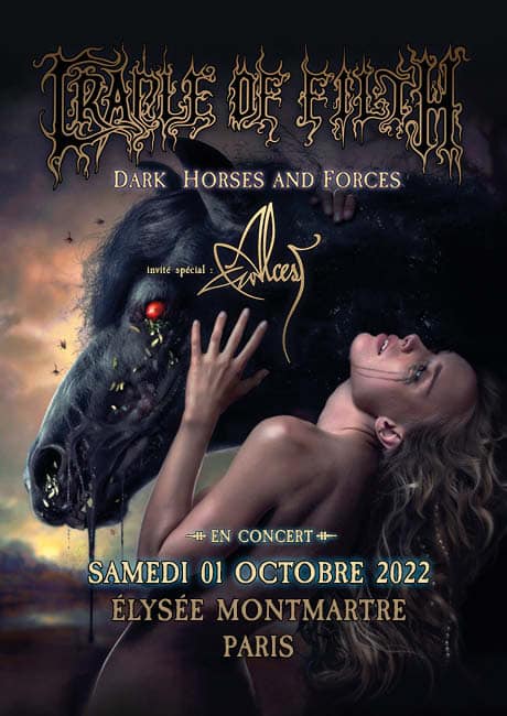 CRADLE OF FILTH + ALCEST: concert le 01/10 à Paris