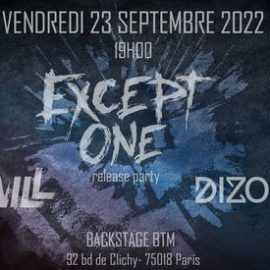 EXCEPT ONE: Release Party le 23 septembre à Paris