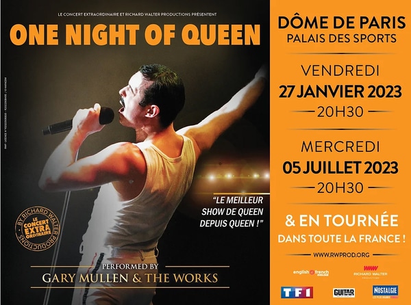 One Night Of Queen le 27/01 et 07/05 au Dôme de Paris