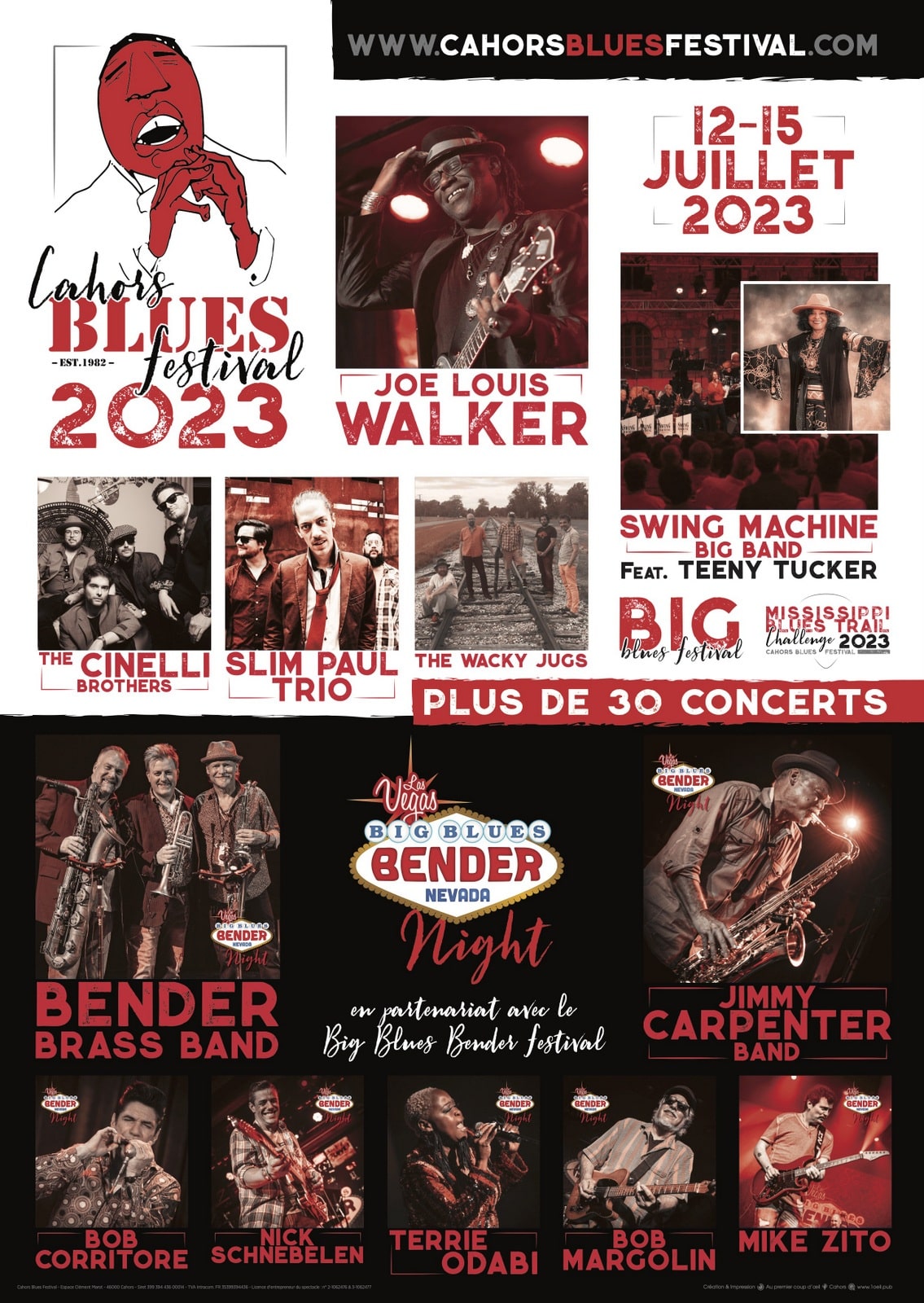 CAHORS BLUES FESTIVAL du 12 au 15 Juillet 2023