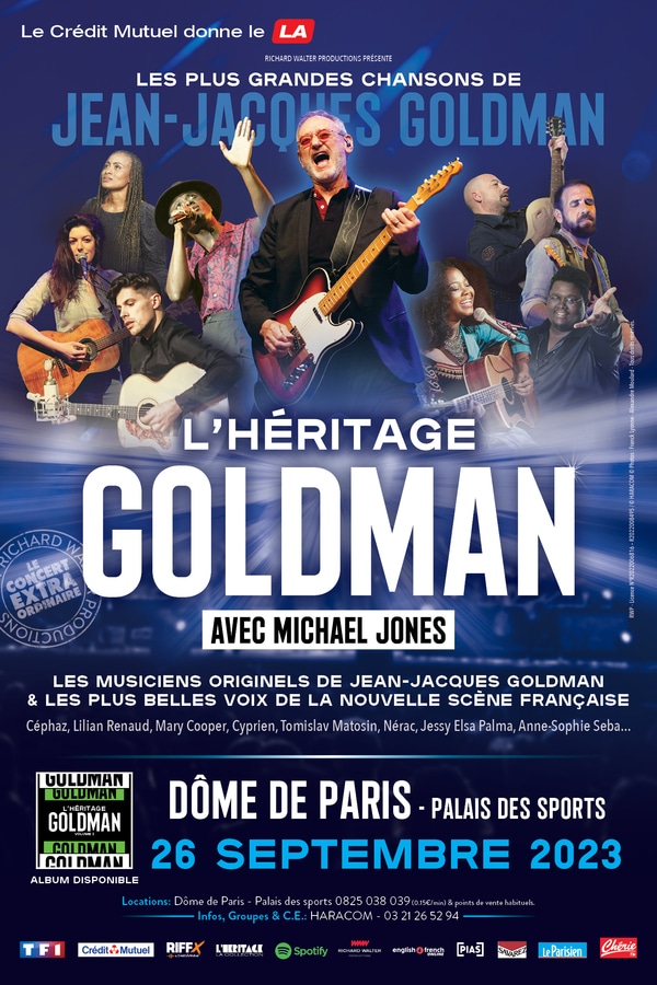 L'Héritage Goldman au Dôme de Paris le 26/09/2023 et en tournée