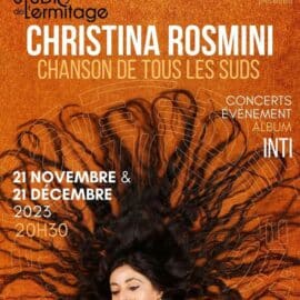 Christina Rosmini au Studio de l'Ermitage les 21/11 et 21/12/2023