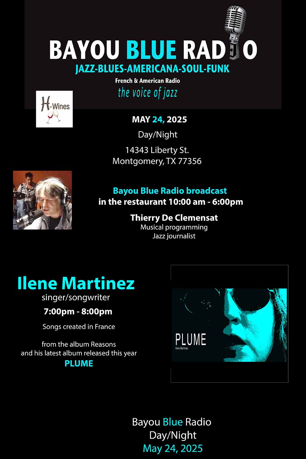 Bayou Blue Radio and Ilene Martinez return to Montgomery on May 24