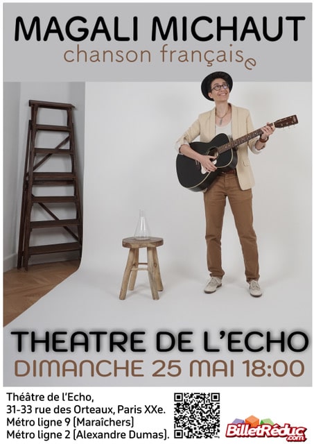 Magali Michaut: concert le 25/05 au Théâtre de l'Echo à Paris