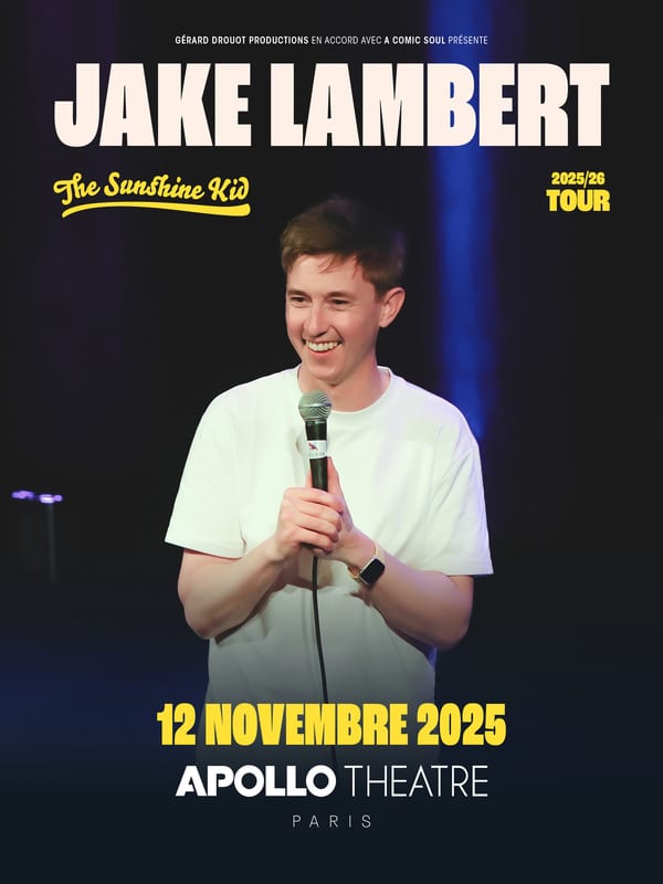 Jake Lambert: nouveau spectacle en anglais, The Sunshine Kid